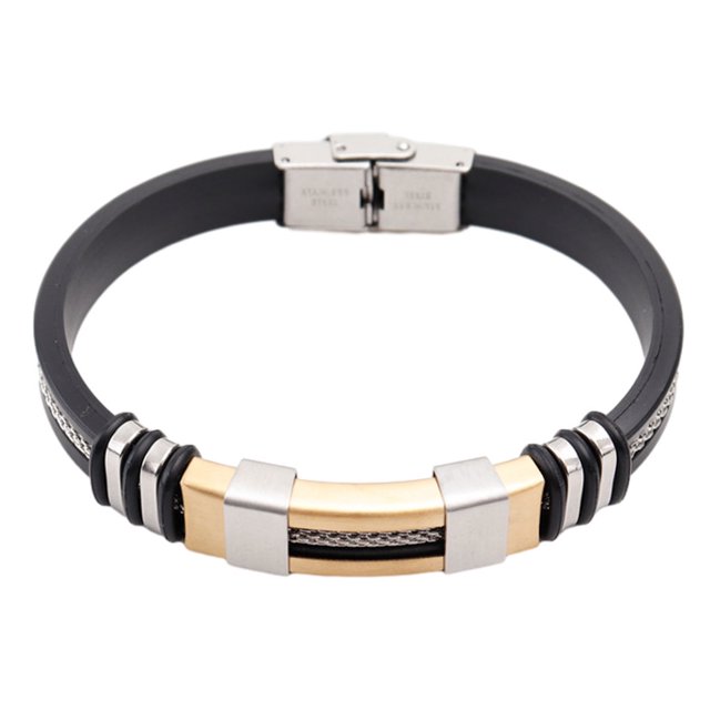 Guardurnaity De Acero Para Hombres De Moda Punk Artesanía Exquisita Y Brazalete De Estructura Fuerte Brazalete Línea Lisa Ropa, zapatos y accesorios Miscelánea