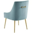 thumbnail image 4 of Side Dining Chair, Set of 2, Velvet, Metal Steel, Light Blue, Modern Contemporary Urban Design, Kitchen Room Cafe Bistro Restaurant Hospitality, 4 of 4