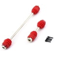 thumbnail image 1 of Red Steel Center Driveshaft CVD with Dust Cover (2-Pack) - Upgrade Replacement Parts for Traxxas E-Maxx 1/10 RC Car (BJM427, 5151R Compatible) - Includes Front & Rear Shafts + 4 Screws, 1 of 7
