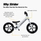 thumbnail image 4 of Bicicleta Balance Strider 12 Pro Silver para niños de 1 a 4 años, 4 of 8