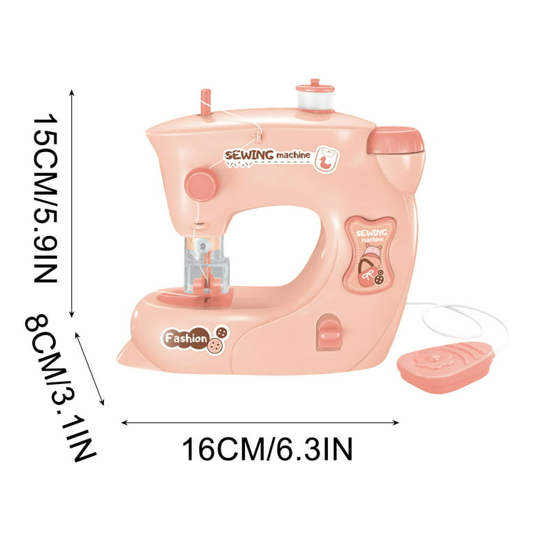 Electric Light Sewing Machine Small Appliances Toys Sew Intelligence Activities Toy for Girls Kids, Size: Pink,One Size