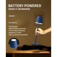 thumbnail image 4 of TEMOGU-Set of 2 Cordless Table Lamps, LED Rechargeable Battery Operated Desk Lamps with 3 Color Stepless Dimmable, IP54 Waterproof Portable for Outdoor Patio Bar Restaurants Bedroom Bedside (Blue), 4 of 4