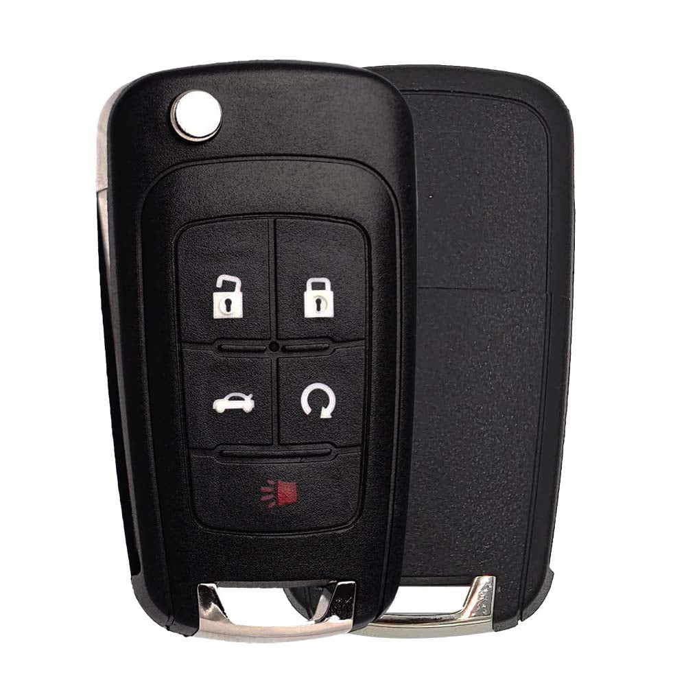AKS KEYS Compatible with Buick Chevrolet GMC New Keyless Remote 5 Button Flip Car Key Fob Select Vehicles that Use FCC# OHT01060512