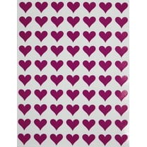 Purple Hearts Decorative Stickers in 0.5 inch (13mm) 1/2 - Foil Heart Labels for Arts, Crafts, Valentine's Day, Party favors, Decoration and Scrapbooking Permanent Adhesive - 350 Pack