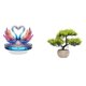 thumbnail image 1 of Centro de mesa de bonsái con cisne acrílico, escultura de vegetación artificial, planta artificial, decoración de armario, estantería, adorno de ofici, 1 of 8
