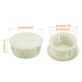 thumbnail image 3 of 20pcs  20.1mm x 10.1mm White Nylon Round Snap Locking Panel Hole Cover, 3 of 3
