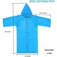 thumbnail image 2 of Thicker Reusable Raincoat Rain Poncho Jacket Slicker for Children Boy Girl Kids(Blue+Yellow), 2 of 6