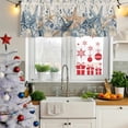 thumbnail image 5 of 2 Pack Valances for Window, Blue Eucalyptus Coastal Short Curtains for Kitchen Bedroom Living Room, Beach Starfish Shell Nautical Rustic Rod Pocket Small Window Treatment Valance Drapes 54 x 18 Inch, 5 of 8