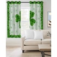 thumbnail image 2 of St. Patrick's Day Blackout Curtains for Bedroom Living Room Darkening Curtains 96 Inches Long Spring Lucky Shamrock Leaves Green Window Curtain 2 Panels Set Window Treatment Grommet Drapes 52"x96", 2 of 9