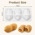 thumbnail image 3 of Peanut Shape Silicone Baking Mold 3 Cavity, Non-Stick Chocolate Candy Cake Mold, Flexible Easy Release Kitchen DIY Tray White Peanut, 3 of 16