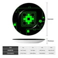 thumbnail image 4 of Lsque Geometry Dash Pattern Ceramic Decorative Plate Decorative Plates with Display Stand Personalized Porcelain Plate Ceramic Ornaments for Wall Hanging Decoration-6in, 4 of 6