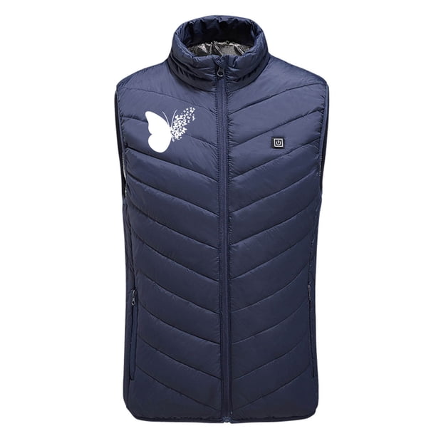 Chaleco calefactor con estampado de Distrito 9, chaleco calefactor inteligente con control de temperatura de tres velocidades para hombres
