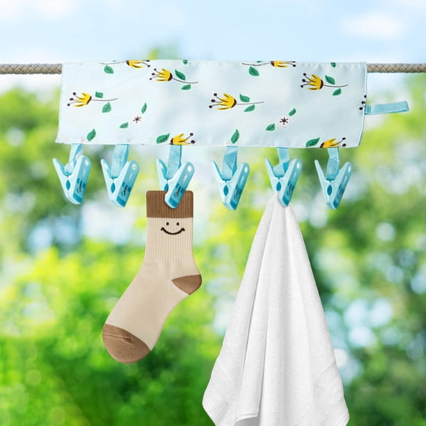 Percha plegable portátil, pinza para secar ropa, diseño plegable, ideal para viajes de negocios, almacenamiento en armario, organizador de calcetines y sombreros. Blahzhy
