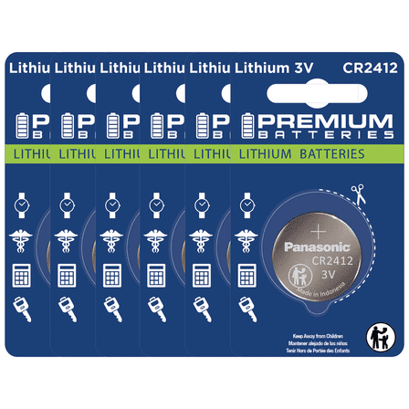 Panasonic CR2412 3V Lithium Battery 1PACK X (5PCS) =5 Single Use Batteries