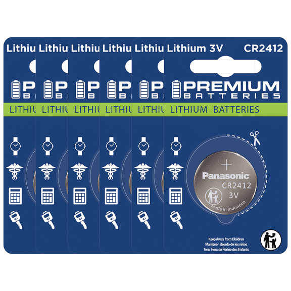 Panasonic CR2412 3V Lithium Battery 1PACK X (5PCS) =5 Single Use Batteries