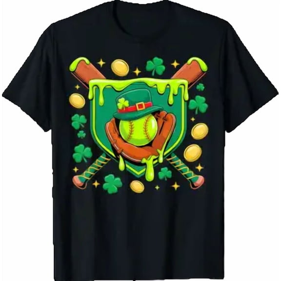 Event Men Baseball Ice Cream Player T-Shirt, Size S-5XL