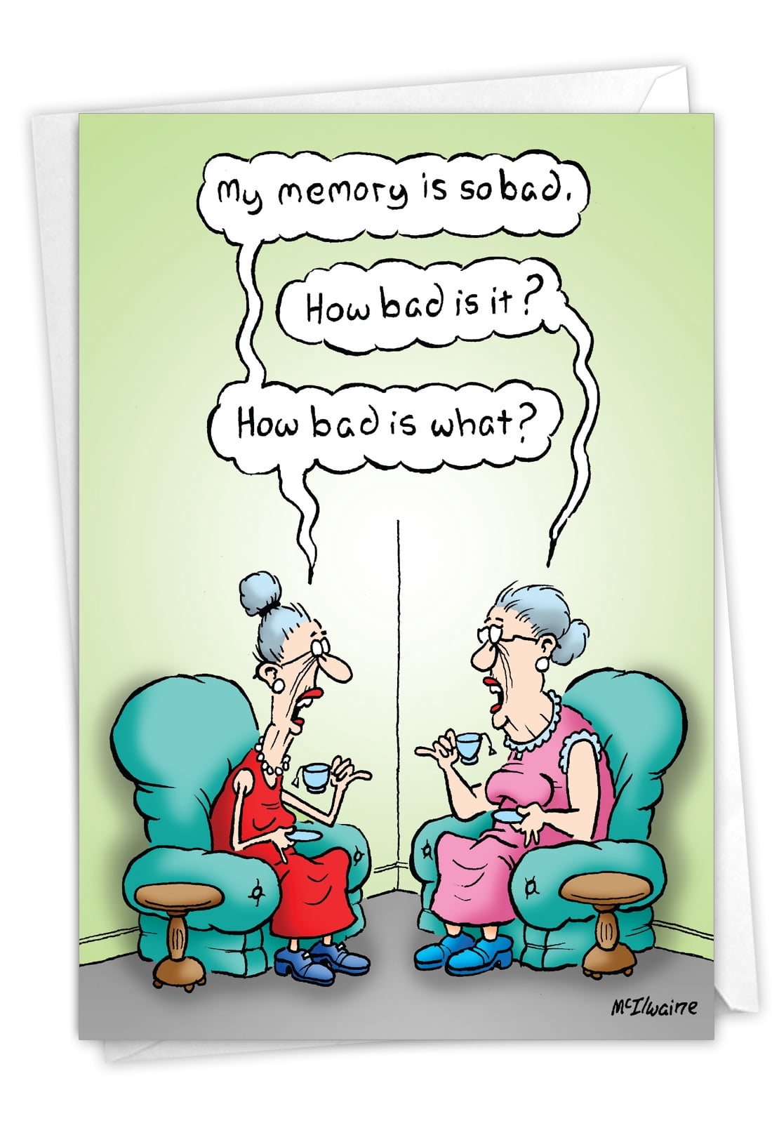1 Funny Birthday Card with Envelope - Bad Memory C3680BDG - Walmart.com