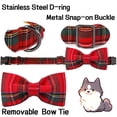 thumbnail image 3 of Collar de estilo único con patas navideñas para perros y gatos con lazo para mascotas, 3 of 6
