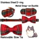thumbnail image 3 of Collar de estilo único con patas navideñas para perros y gatos con lazo para mascotas, 3 of 6