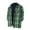 #011-Dark Green, variant on Men's Hooded Shirt Jacket Thick Plaid Flannel Shirts Quilted Lined Long Sleeve Winter Cotton Coat with Pockets