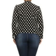 thumbnail image 4 of Women's Women's Casual Long Sleeve Plus SIze Polka Dot Open Blazer Jacket, 4 of 4
