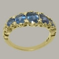 thumbnail image 2 of LBG British Made 14k Yellow Gold Natural Sapphire Womens Engagement Ring - 33 size options - Size 7, 2 of 6