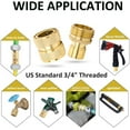 thumbnail image 6 of STYDDI Brass Garden Hose Quick Connect Fittings with Water Stop, Solid Brass Hose Quick-Connect Fittings with Auto Shut-off, 3/4 Inch GHT Thread Garden Hose Quick Connector Adapters, 6 of 6