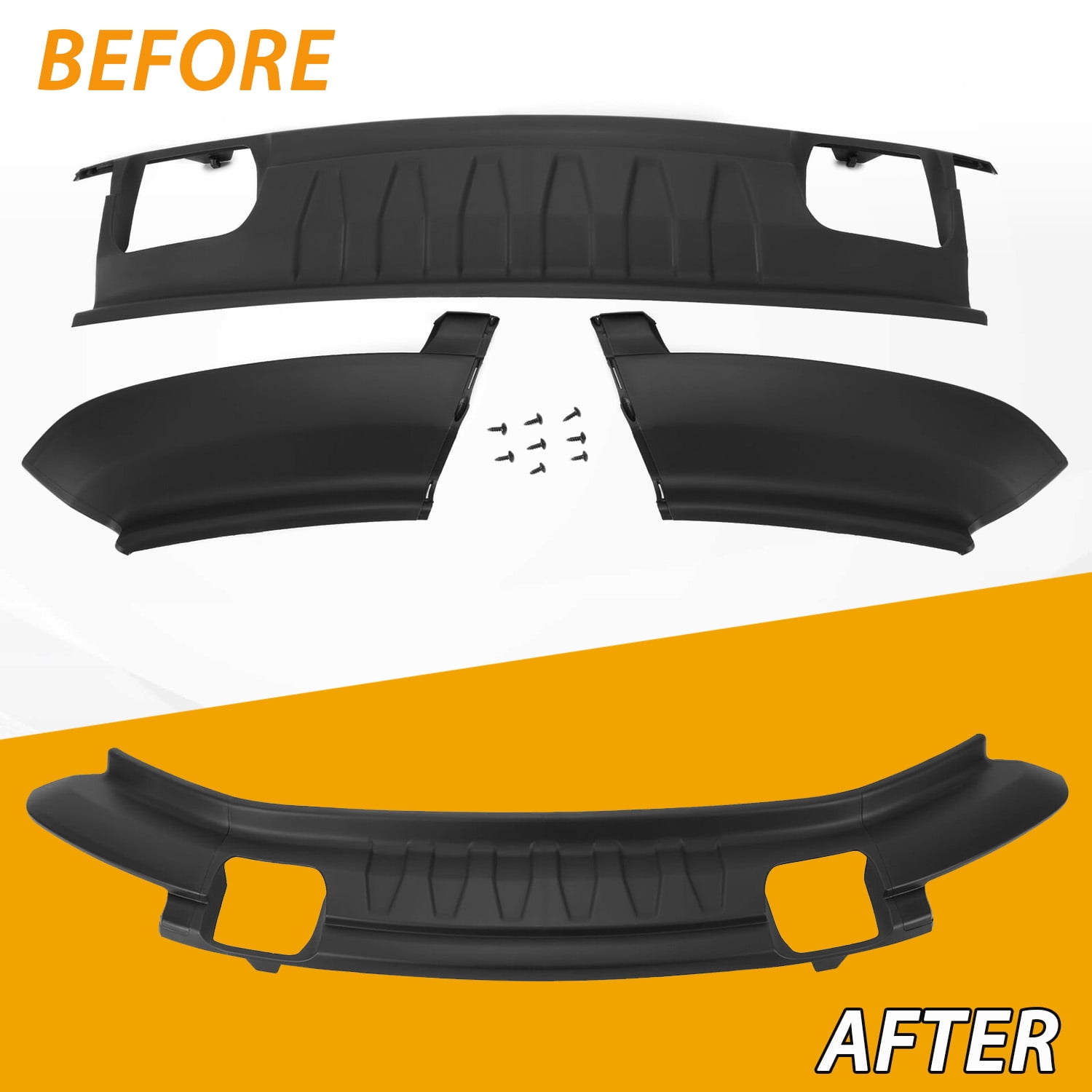 KOJEM Front Bumper Lower Valance for 2009-2014 Ford F150 4WD Replace for 9L3Z17626B FO1095228C with Fog Light Holes Air Dam Deflector Valance Panel