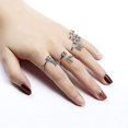 thumbnail image 4 of Anillo Mujer Letra Plata Y Oro Color Metal Apertura Ajustable Anillo Iniciales Nombre, 4 of 5