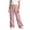 Pink, variant on QIUOMBBP Girl's High Waist Wide Leg Trousers Elastic Cargo Pants with Drawstring&Pockets Solid Color School Uniform Pants Black 5-6Years