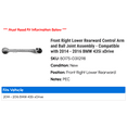 thumbnail image 2 of Front Right Lower Rearward Control Arm and Ball Joint Assembly - Compatible with 2014 - 2016 BMW 435i xDrive 2015, 2 of 2