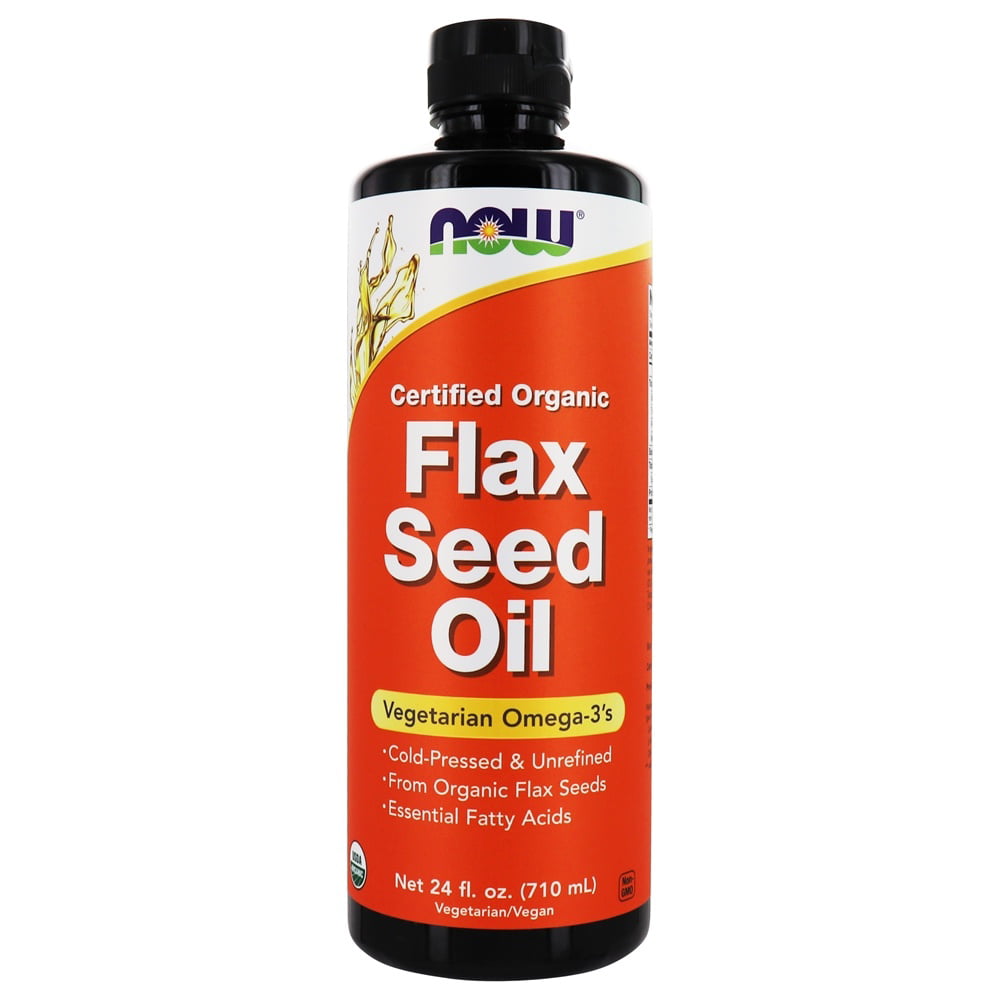 NOW Foods - Organic Flax Seed Oil - 24 fl. oz. | Walmart Canada
