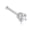 White Gold, variant on AVORA 14K Yellow Gold 0.05 CT (2.4mm) Genuine Diamond Nose Ring Body Jewelry (22 Gauge)