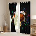 thumbnail image 3 of Feelyou Football Sport Black Out Curtains, Dessert Donut Curtains Pack of 2 (42x63 Each), 3 of 6