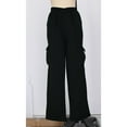 thumbnail image 3 of Ltctricy Cargo Sweatpants for Women Crossover Elastic High Waisted Wide Leg Workout Lounge Pants Baggy Casual Athletic Joggers(Black,X-Large), 3 of 3