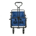 thumbnail image 4 of Heavy Duty Capacity Collapsible Folding Outdoor Utility Wagon Patio Garden Cart with 2 Drink Holders and Wheels for Camping and Picnic, 4 of 6