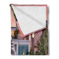 thumbnail image 2 of Charleston Soft Flannel Fleece Blanket, South Carolina USA the Waterfront Park Pineapple Fountain Urban Landscape Photo, Cozy Plush for Indoor and Outdoor Use, 50" x 60", Multicolor, by Ambesonne, 2 of 5