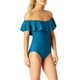 thumbnail image 3 of Women's Off-the-Shoulder Ruffle One-Piece Swimsuit, 3 of 5