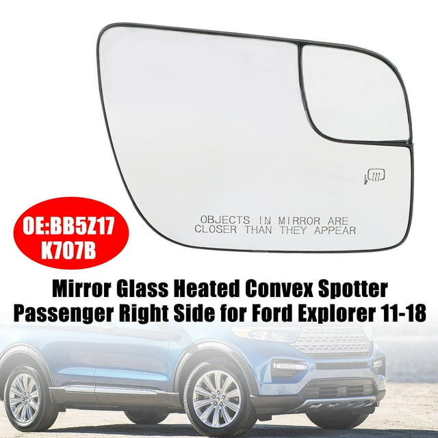 Mirror Glass Heated Convex Spotter Passenger Right Side for Ford Explorer 11-18