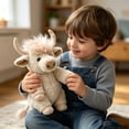 thumbnail image 6 of Cute Highland Cow Plush Toy with Sound, Posable 10" Realistic & Cute Stuffed Animal, Soft Jointed Scottish Cattle Doll for Birthday Christmas Festival Gifts, 6 of 7
