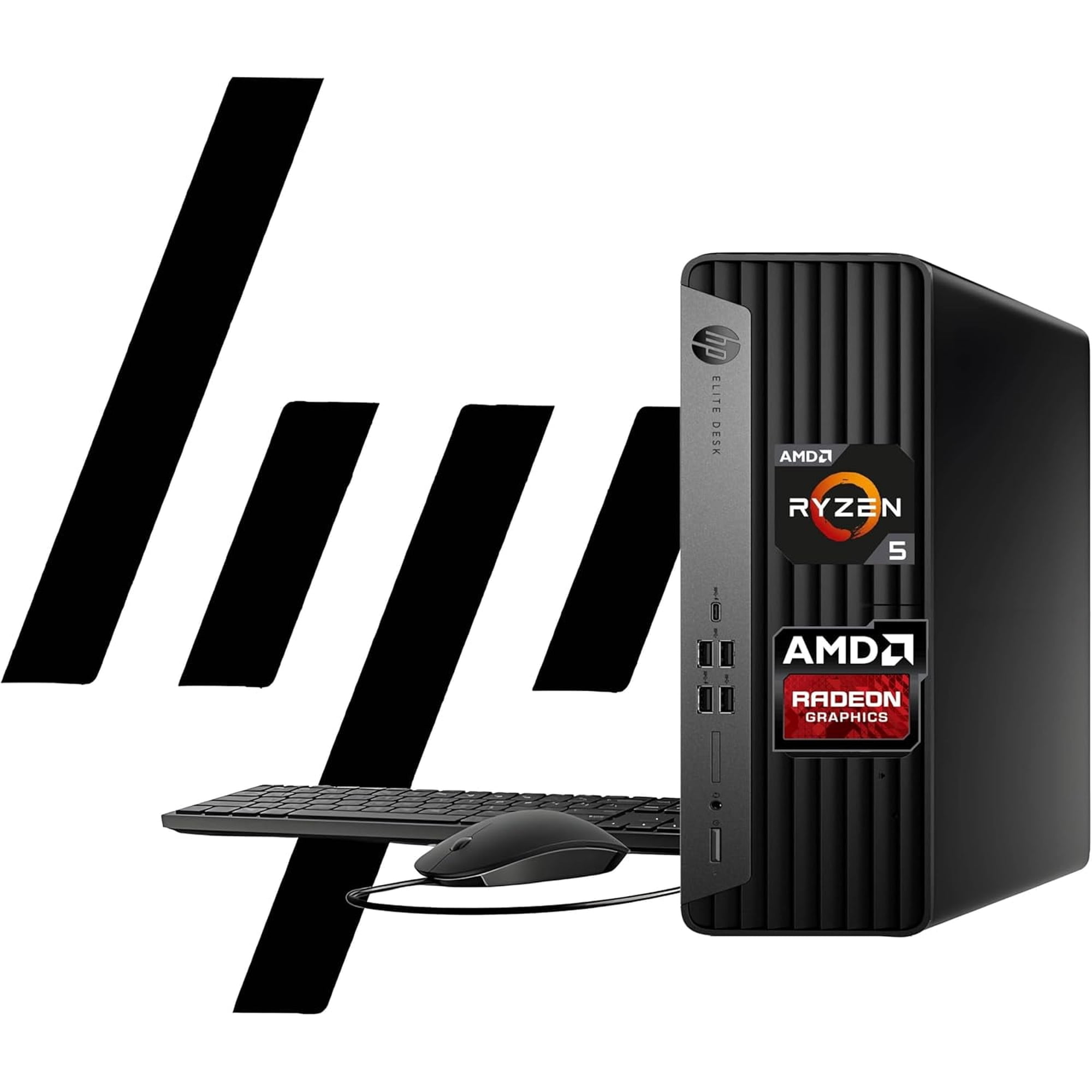 HP EliteDesk 805 G9 SFF Business Desktop, AMD Ryzen 5 8500G (Up to 5.0GHz), 16GB DDR5, 512GB SSD, Dual 4K Support, USB-C, HDMI, DP Port, Wi-Fi, Bluetooth, Windows 11 Pro, Keyboard & Mouse Included