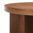 thumbnail image 6 of Modway Silas Round Modern Wood Side Table with X-Shaped Base in Walnut, 6 of 8