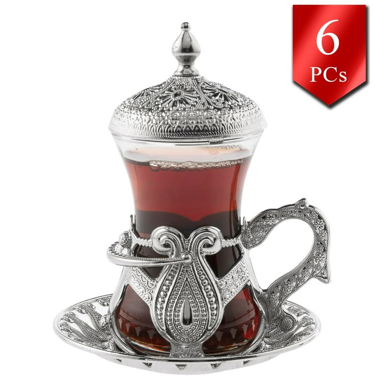 Turkish Tea Cup Set Traditional Cup Set Gift Glass Tea Glasses Serving Set  Turkish Style Tea Cup Set Gift For Her