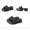 thumbnail image 2 of Sandalias Zuecos G para mujer, chanclas gruesas de plástico impermeables, verano versátil (negro 7), 2 of 7