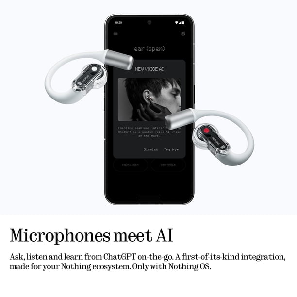 Nothing Ear (Open) Open-Ear Headphones, Earbuds with Earhooks