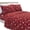 Red, variant on Holiday Pattern 1500 Series Sheet set (6-Piece) Bedding Set, Queen, Burgundy Reindeer