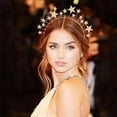 thumbnail image 2 of Fgnfyis 3D Star Pearl Headband Alloy Five Pointed Star Hair Accessory Elegant Party Wear Head Accessories Gold One Size, 2 of 4