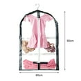 thumbnail image 7 of Clear Travel Garment Bag with Pockets Zipper Closure Kids Dance Clothes Garment Cover PVC Dance Costume Organizer, 7 of 7