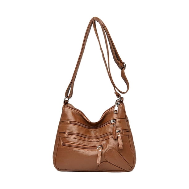 Qarigey Women Shoulder Bag Fashion Crossbody Bags Handbag Purse for Working Business Bolsas de mensajero y de hombro Marrón
