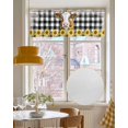 thumbnail image 4 of American Pastoral Kitchen Valances for Windows Farmhouse Linen Window Valance Curtain for Living Room Window Treatment Cow Sunflowers Farmhouse Buffalo Plaid Valance Rod Pocket Topper, 42 x 12 Inch, 4 of 6